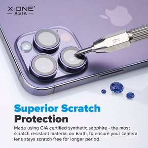 X-ONE Sapphire Camera Armor Pro - iPhone 17 Pro fotoaparato apsauga - sidabrinė