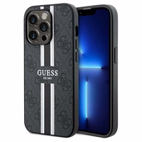Guess 4G Printed Stripes Magnetinis dėklas telefonui iPhone 15 Pro Max - juoda