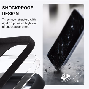 Crong Color Cover Magnetic MagSafe dėklas, skirtas iPhone 16 Pro, juodas
