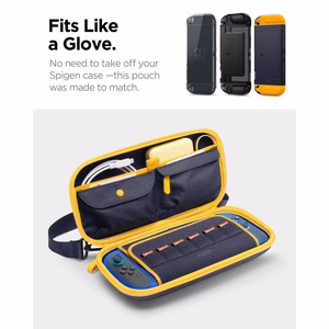 Spigen Nano Pop Pro deklas Nintendo Switch 2 - Tamsiai melynas ir geltonas