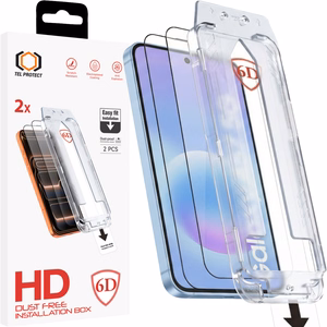 Tel Protect Dust-Free Easy Fit Full Glue 6D grūdintas stiklas skirtas Samsung Galaxy A36/A37 5G juodas - 2 vnt.