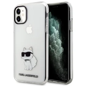 Karl Lagerfeld Ikonik Choupette Dėklas iPhone 11 / Xr - Permatomas