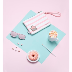 Pusheen Rose Collection kosmetinė, 23 × 16,5 × 2,5 cm