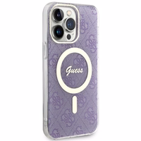 Guess GUHMP14XH4STU iPhone 14 Pro Max 6.7" violetinis kietas dėklas 4G Magnetinis