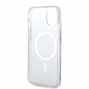 Rinkinys Guess GUBPP14MH4EACSB dėklas + įkroviklis iPhone 14 Plus 6.7" mėlynas/mėlynas kietas dėklas 4G Print Magnetinis