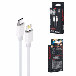 Maxlife MXUC-05 kabelis USB-C - Lightning 1,0 m 20W baltas