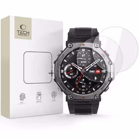 Tech-Protect Glass Fit+ 2 dalių grūdinto stiklo rinkinys Amazfit T-Rex 3 Pro 48mm - skaidrus