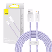 Baseus Dynamic kabelis USB į Lightning, 2.4A, 2m (violetinis)
