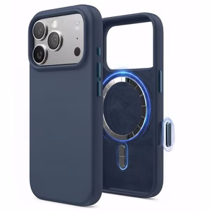 Telefono dėklas „TM MagSafe Silicone“ skirtas iPhone 17 / Dark Blue /