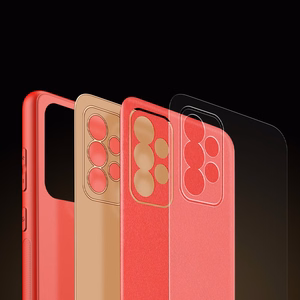 Dux Ducis Yolo elegantiškas dėklas pagamintas iš minkšto TPU ir PU odos Samsung Galaxy A72 4G raudonas