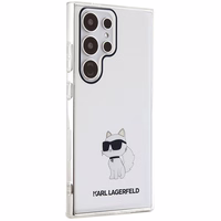Karl Lagerfeld IML Choupette dėklas telefonui Samsung Galaxy S24 Ultra - permatomas