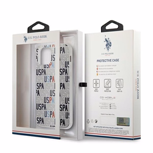 US Polo USHCP12MPCUSPA6 Logo Mania Collection dėklas, skirtas iPhone 12 / 12 Pro 6.1", baltas