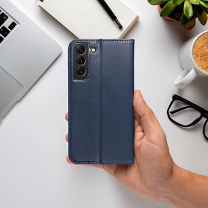 Atverčiamas dėklas Samsung A27 Smart Magneto, tamsiai mėlynas
