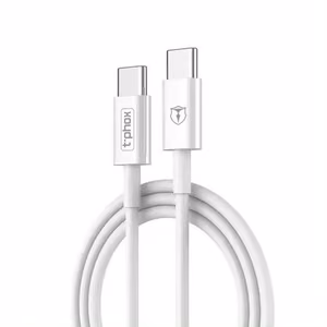 T-PHOX LAIDAS GLARY LITE SERIJOS 3W 1M USB-C/USB-C BALTAS