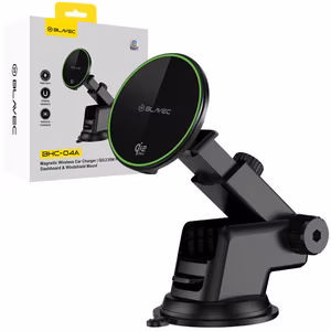 Blavec Car holder BHC-04A Qi2.2 25W magnetic with induction charging to windshield and dashboard (BHC04A-MWIB) black
