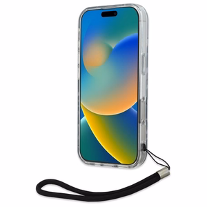 Karl Lagerfeld Zebra su virvele iPhone 16 Pro dėklas - violetinis