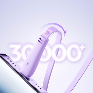 Joyroom Colorful Series S-A40 ištraukiamas 3-in-1 kabelis USB-A - USB-C / Lightning / Micro USB 1m - violetinis
