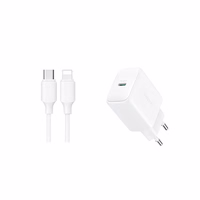 Įkroviklis Joyroom JR-TCF20 20W USB-C + USB-C to Lightning cable 1.0m baltas