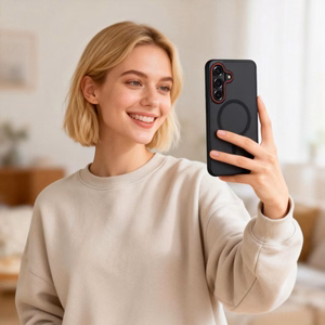 Tech-Protect MagCam MagSafe Dėklas for Samsung Galaxy S26 - juodas and raudonas