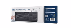 GEMBIRD KB-MCH-05-CYRL daugialypės terpės klaviatūra USB, kirilica, juoda