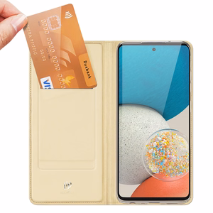 Dux Ducis Skin Pro dėklas telefonui su atvartu Samsung Galaxy A73 auksinis