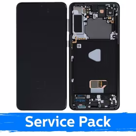 Ekranas skirtas Samsung G996 S21 Plus su rėmeliu / Phantom Black / (Service Pack)