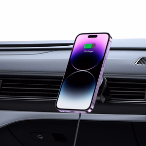 Tech-Protect MM15W-V5 automobilinis telefono laikiklis su MagSafe 15W indukciniu įkrovikliu, tvirtinamas prie oro angos - juodas