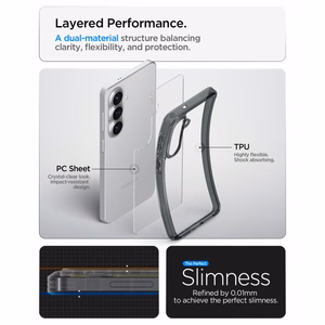 Spigen Ultra Hybrid dėklas skirtas Samsung Galaxy S26+ - pusiau skaidrus