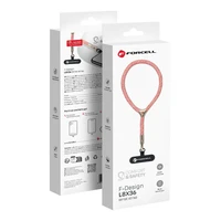 FORCELL F-DESIGN L8X36 riešo telefono virvelė su reguliuojamu ilgiu (maks. 18cm kilpoje) rožinė balta