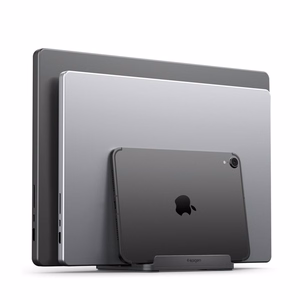 SPIGEN LD208S4 VERTIKALUS NEŠIOJAMOJO KOMPIUTERIO STOVAS SPACE pilkas