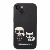 Karl Lagerfeld KLHMP14MSSKCK iPhone 14 Plus 6.7 "kietasis dėklas juodas / juodas skystas silikoninis Karl & Choupette MagSafe