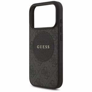 Guess 4G Circle Classic Logo Magnetinis dėklas telefonui iPhone 17 Pro - juodas