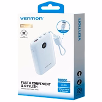 Vention 10000 mAh išorinė baterija 2xUSB-C 1xUSB-A 22,5 W, mėlyna