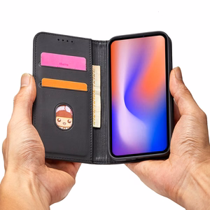 Magnetinis dėklas kortelėms iPhone 12 Pro Max dėklas kortelių piniginė kortelių laikiklis juodas