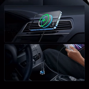 Automobilinis laikiklis Baseus CW01_v2 juodas (15W / Magsafe suderinamas) (magnetinis / oro groteles)