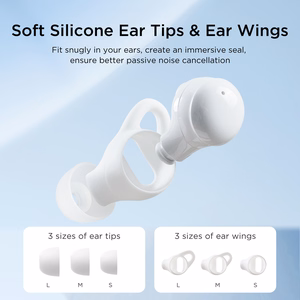 TWS Joyroom JR-TS2 Cozydots Series belaidės ausinės su aktyviu triukšmo slopinimu, Bluetooth 5.3 - baltos