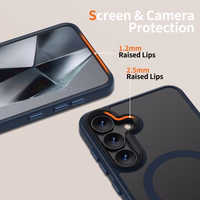 Tech-Protect MagMat Magnetinis dėklas telefonui Samsung Galaxy S25 - skaidrus mėlynas