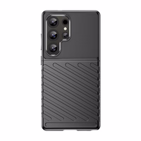 Thunder dėklas telefonui Samsung Galaxy S25 Ultra silikoninis šarvuotas dėklas - juodas