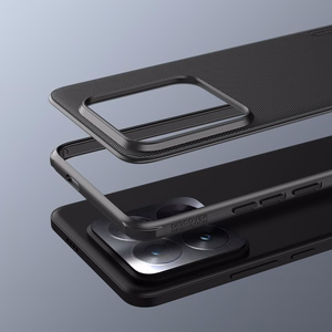 Nillkin Super Frosted Shield Pro sustiprintas dėklas Xiaomi 14 Pro telefonui - juodas