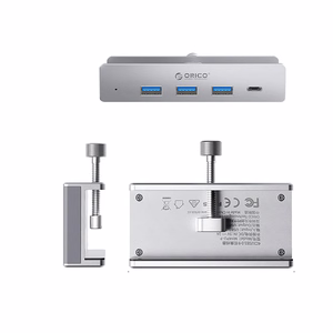 "Orico MH4PC" šakotuvas su USB-C / 3x USB-A 3.0 + 1x USB-C 3.0 - sidabrinės spalvos
