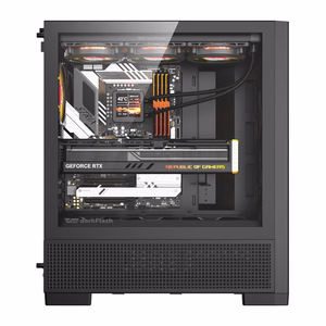 DarkFlash AIRNOVA computer dėklas (juodas) + 3 fans