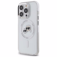 IML Metal Karl & Choupette Head MagSafe Dėklas telefonui iPhone 14 Pro Max - baltas