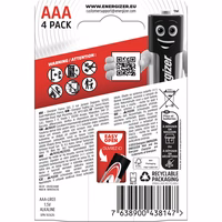 Energizer Max 438144 baterija AAA LR03 4 vnt.