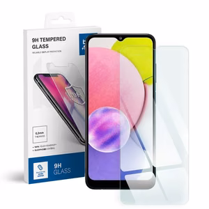 Apsauginis stiklas (m) - mėlynas SAMSUNG Galaxy A03s/A04/A04e/A02/A02S/A70/A13/A22 5G/A24