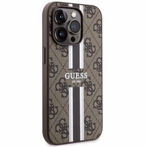 Guess GUHMP14XP4RPSW iPhone 14 Pro Max 6.7" rudas/rudas kietas dėklas 4G Printed Stripes MagSafe