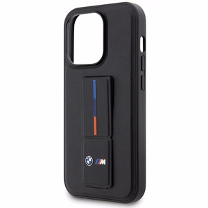 BMW Grip Stand Hot Stamp iPhone 14 Pro deklas - Juodas