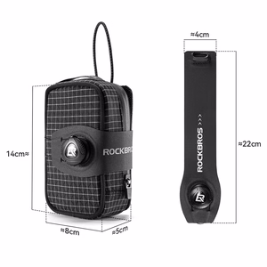 Rockbros P010 multifunctional saddle bag with bottle holder - black
