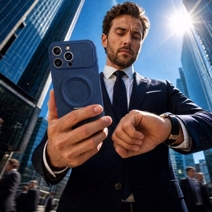 Luxgrip Mag dėklas iPhone 17 Pro 6,3", tamsiai mėlynas