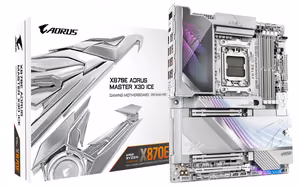 GIGABYTE X870E A MASTER X ICE AMD AM5 ATX pagrindinė plokštė