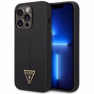 Guess GUHCP14XSLTGK iPhone 14 Pro Max 6.7" juodas kietasis dėklas silikoninis Triangle